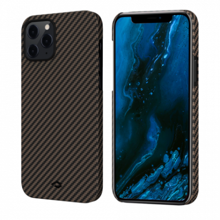Чехол Pitaka MagEZ Case для iPhone 12/12 Pro 6.1", черно-коричневый, кевлар (арамид) Чехол Pitaka MagEZ Case для iPhone 12/12 Pro 6.1", черно-коричневый, кевлар (арамид)