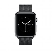 Apple Watch Series 2 38mm Space Black Stainless Steel Case with Space Black Milanese Loop