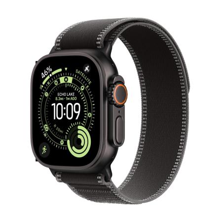 Apple Watch Ultra 2 (2024) 49mm Black Titanium Case with Black Trail Loop (S/M)