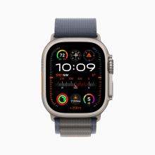 Apple Watch Ultra 2 (2024) 49mm Natural Titanium Case with Navy Alpine Loop Small