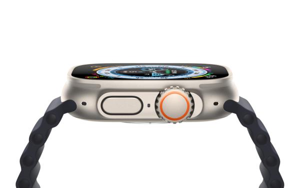 Apple Watch Ultra 2 (2024) 49mm Black Titanium Case with Blue Trail Loop (M/L)