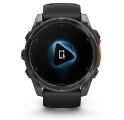 Умные часы Garmin Fenix 8 51 мм AMOLED, серый, черный силиконовый ремешок (010-02905-00)