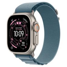 Apple Watch Ultra 3 (2025) 49mm Natural Titanium Case with Light Blue Alpine Loop