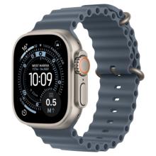 Apple Watch Ultra 3 (2025) 49mm Natural Titanium Case with Anchor Blue Ocean Band
