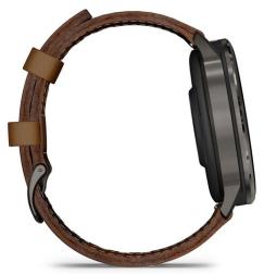 Умные часы Garmin Venu 4 45mm Slate with Black Silicone Band and Brown Leather Band (010-03014-03)