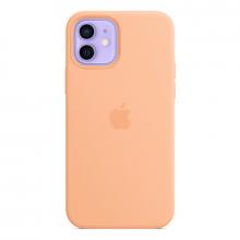 Силиконовый чехол MagSafe для iPhone 12 Pro/iPhone 12, светло-абрикосовый цвет