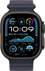 Apple Watch Ultra 2 (2024) 49mm Black Titanium Case with Navy Ocean Band