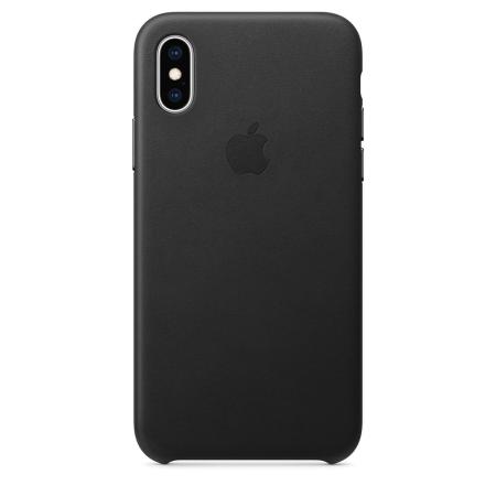 Кожанный чехол для iPhone XS, цвет черный Кожанный чехол для iPhone XS, цвет черный