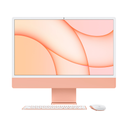 Apple iMac 24" Retina 4,5K, (M1 8C CPU, 8C GPU), 8 ГБ, 256 ГБ SSD, оранжевый