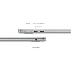 Ноутбук Apple MacBook Air 13 (M3, 8C CPU/10C GPU, 2024), 8 ГБ, 512 ГБ SSD, Silver, (серебристый)