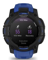 Смарт-часы Garmin Instinct 3 45 mm AMOLED Black with Bolt Blue Band (010-02936-03)